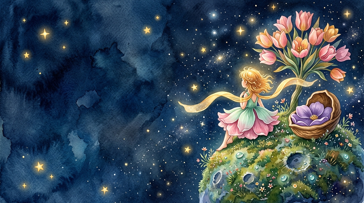 Thumbelina Among the Petals